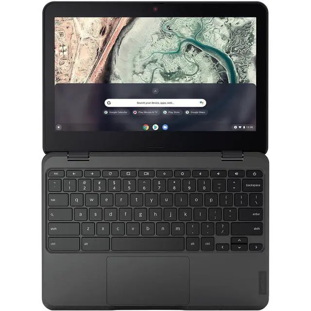 Alt view image 3 of 7 - Lenovo 100e 82UY0000US 11.6" Chromebook N4500 4GB 32GB eMMC Chrome OS