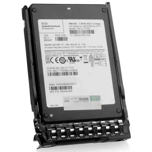 Alt view image 3 of 7 - (NOT FOR HOME PC!) HP Gen 11 7.68TB P40559-S21 SAS 12Gb/s 3D TLC 1 DWPD 2.5" Enterprise SSD