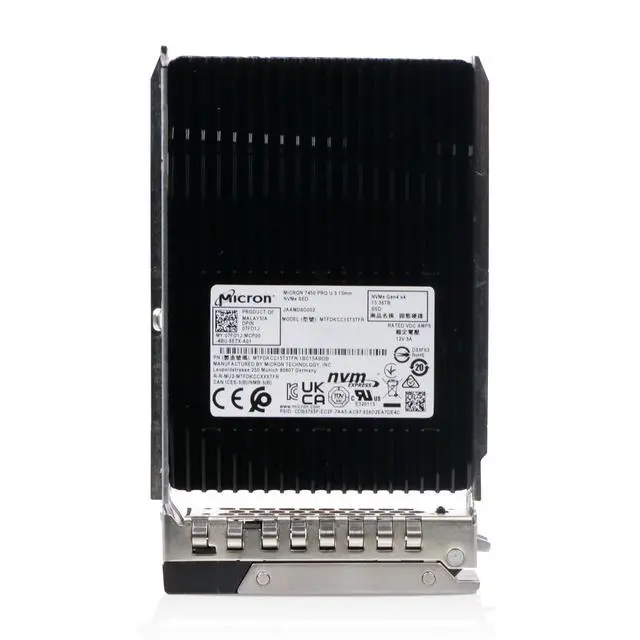 Alt view image 6 of 7 - Dell 15.36TB PCIe 4.0 x4 8GB/s U.3 NVMe 1 DWPD 2.5" PowerEdge SSD 07FD1J G16