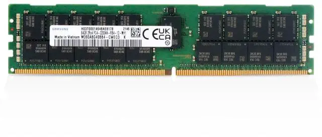 Main image of (NOT FOR HOME PC!) Samsung 64GB DDR4 3200MHz M393A8G40BB4-CWECO PC4-3200AA ECC RDIMM Server RAM