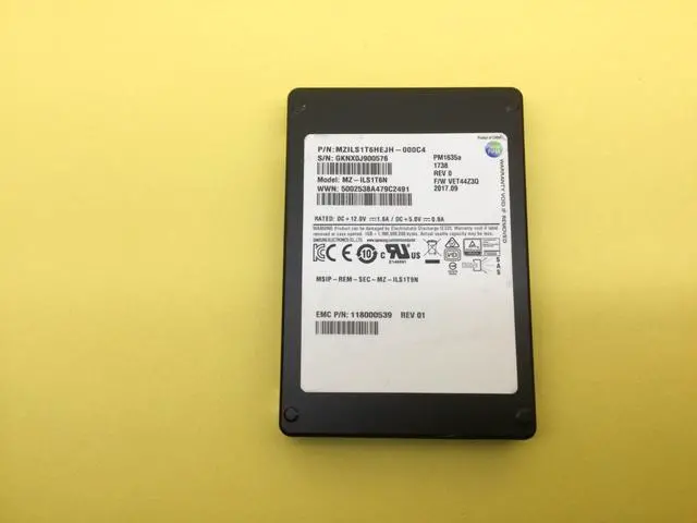 Main image of (NOT FOR HOME PC!) MZ-ILS1T6N EMC Samsung PM1635a Series 1.6TB SAS 12Gb/s 2.5" SSD MZILS1T6HEJH