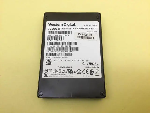 Alt view image 2 of 5 - WD HGST Ultrastar SN200 3.2TB MLC PCIe NVMe 2.5in SSD HUSMR7632BDP301