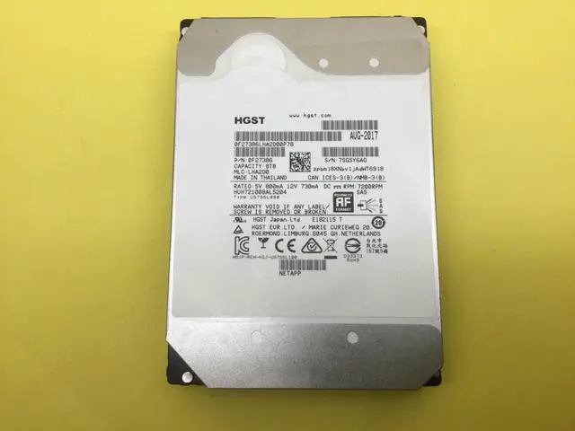 Alt view image 2 of 3 - (NOT FOR HOME PC!) HGST 8TB 7.2K SAS 12Gb/s 3.5in Internal HDD HUH721008AL5204