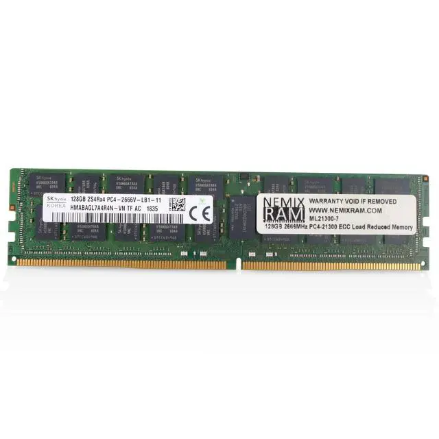 Alt view image 4 of 7 - (NOT FOR HOME PC!) SK Hynix/NEMIX 128GB DDR4 2666MHz HMABAGL7A4R4N-VN PC4-21300 ECC LRDIMM RAM