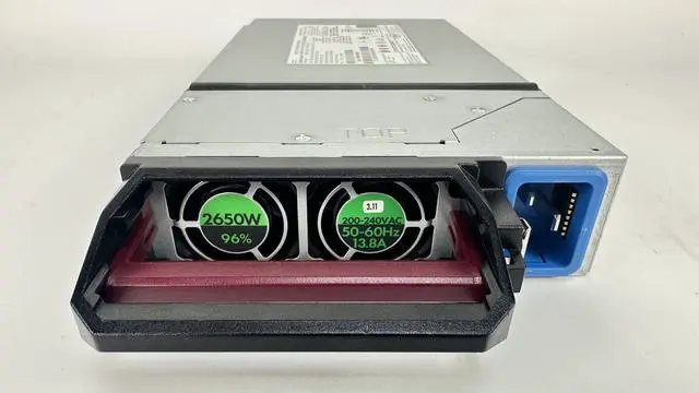 Alt view image 2 of 7 - HPE Synergy/Apollo 2650W Titanuim 96% AC Power Supply 798095-B21 PSU Ti PS 1U HP