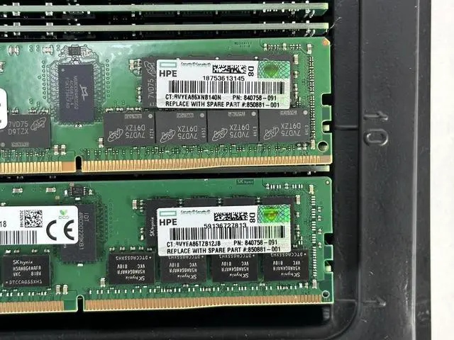 Alt view image 3 of 4 - (NOT FOR HOME PC!) HPE 840758-091 1x 32GB 2Rx4 PC4-2666V-R ECC RDIMM DDR4 RAM Memory Micron Hynix