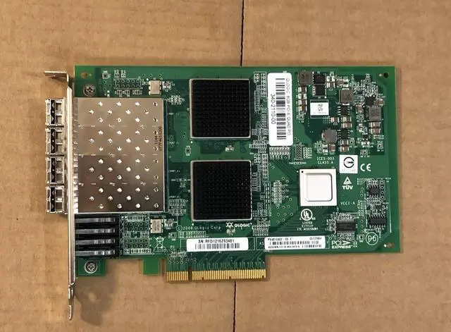 Alt view image 2 of 6 - QLogic QLE2564 Quad Port PCI-E FC HBA 4 Port + 4x 8Gb Fiber Channel Transceivers