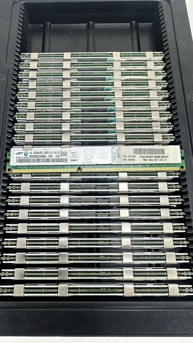 Alt view image 2 of 7 - (NOT FOR HOME PC!) IBM Samsung 1x 16GB 2Rx4 PC3L-10600R DDR3 1333 MHz 1.35V VLP ECC Reg Memory RAM