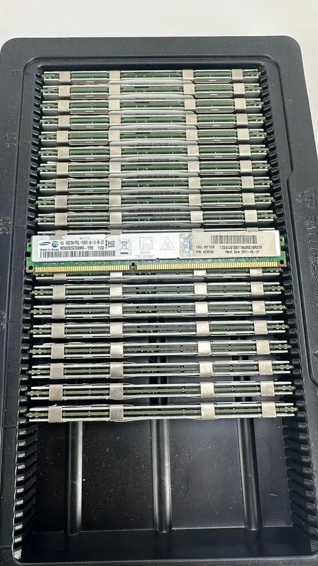 Alt view image 7 of 7 - (NOT FOR HOME PC!) IBM Samsung 1x 16GB 2Rx4 PC3L-10600R DDR3 1333 MHz 1.35V VLP ECC Reg Memory RAM