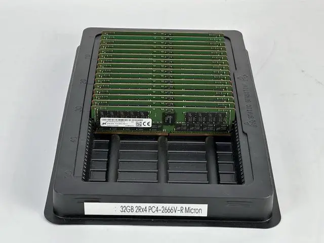 Alt view image 2 of 4 - (NOT FOR HOME PC!) Micron 1x 32GB 2Rx4 DDR4 PC4-2666V-R Reg Dual Rank ECC Server Memory Ram