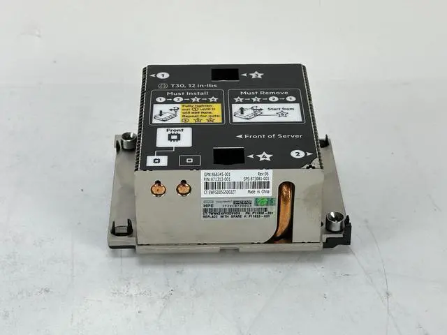 Alt view image 4 of 5 - HP HPE 873081-001 Synergy 480 Gen10 Front Heatsink G10 874086-001 w/CPU Bracket