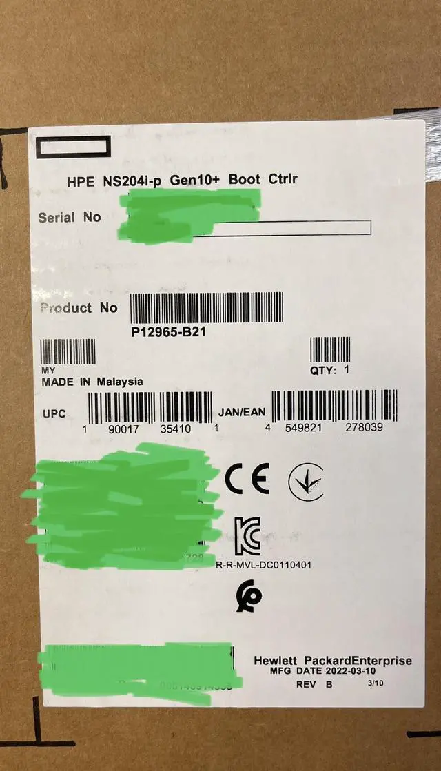 Alt view image 2 of 3 - HPE NS204i-p Gen10/Plus/V2 Boot Device w/ 2x M.2 NVMe 480GB RAID 1 SSD AIC PCI-e