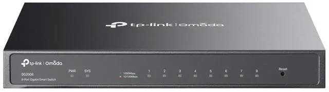 Main image of TP-Link SG2008 | Omada 8-Port 10/100/1000Mbps Gigabit Smart Switch