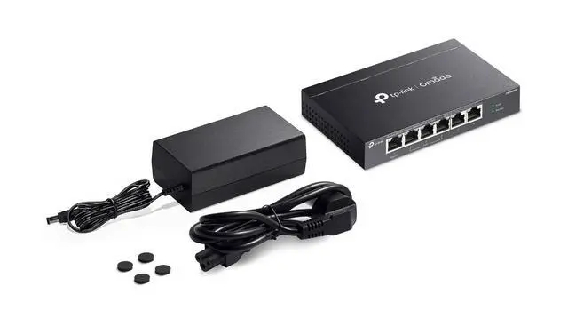 Alt view image 7 of 7 - TP-Link DS106GPP | Omada 6-Port Gigabit PoE++ Unmanaged Desktop Switch