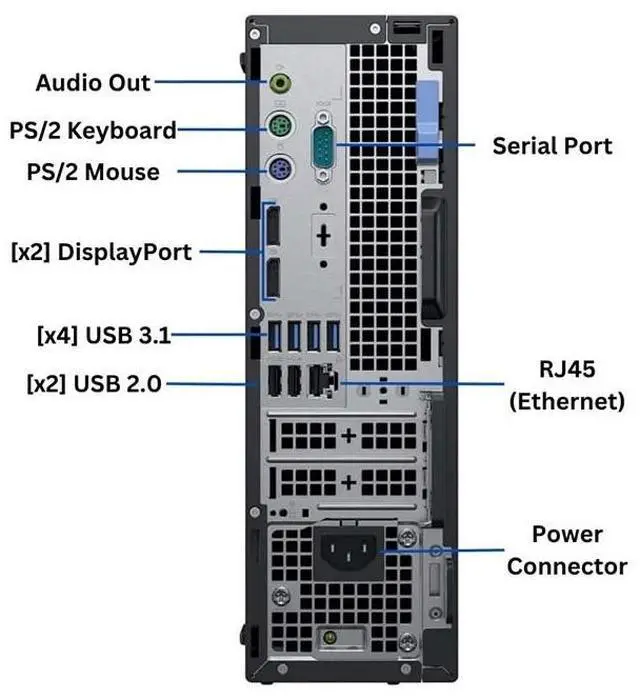 Alt view image 3 of 7 - DELL OPTIPLEX 7060 SFF desktop 16GB 256GB SSD WIN 11 PRO WiFi - Bluetooth