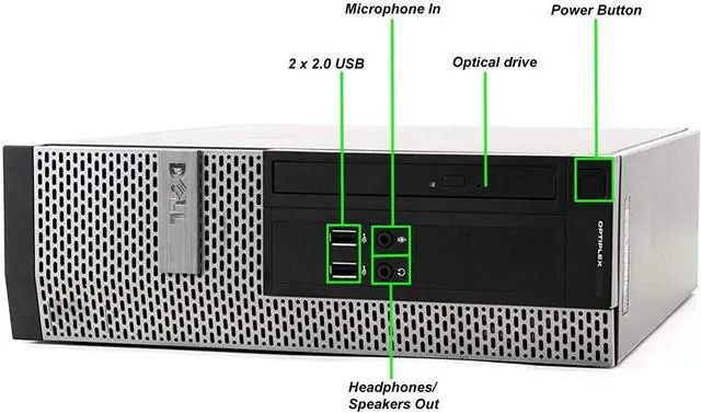 Alt view image 3 of 5 - Dell OptiPlex Windows 7 Pro Core i3 3.3 GHz PC Desktop 90 Day Warranty WiFi