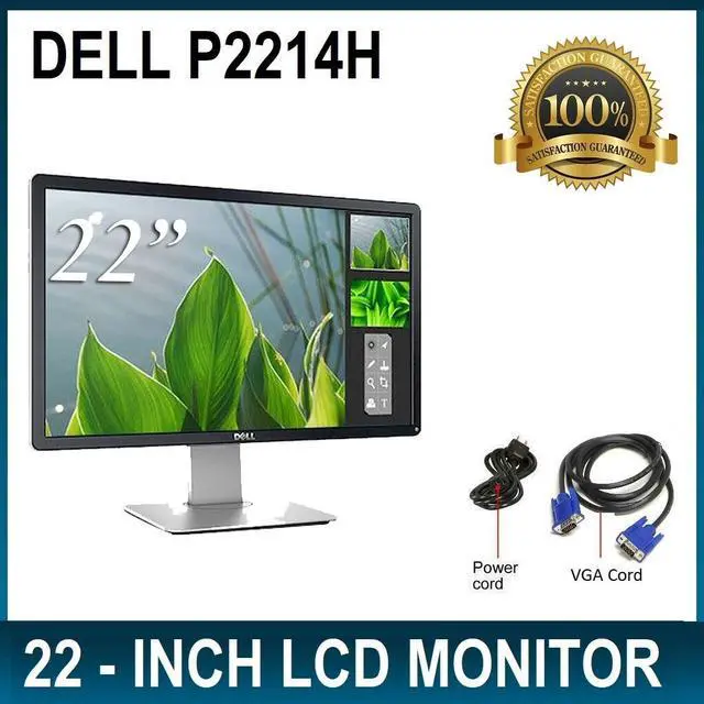 Main image of Dell P2214H - LED monitor - Full HD (1080p) - 22" - Power cable and VGA cable