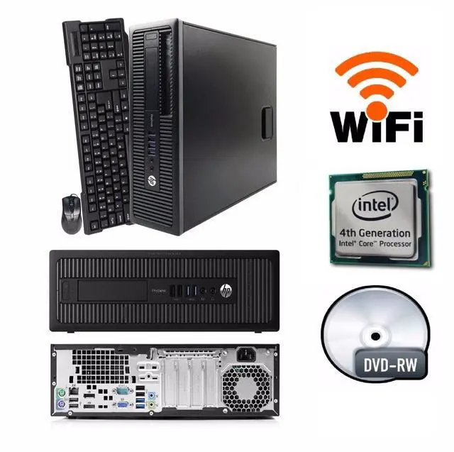 Main image of HP Prodesk 600 G1 4TH Gen Core i5 3.6GHz Quad 16GB 500GB Windows 7 64Bit DVD/RW