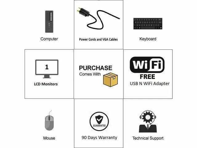 Alt view image 5 of 7 - HP Desktop with 19" LCD Windows 10 Intel Dual Core 250GB Wi-Fi 8GB Desktop