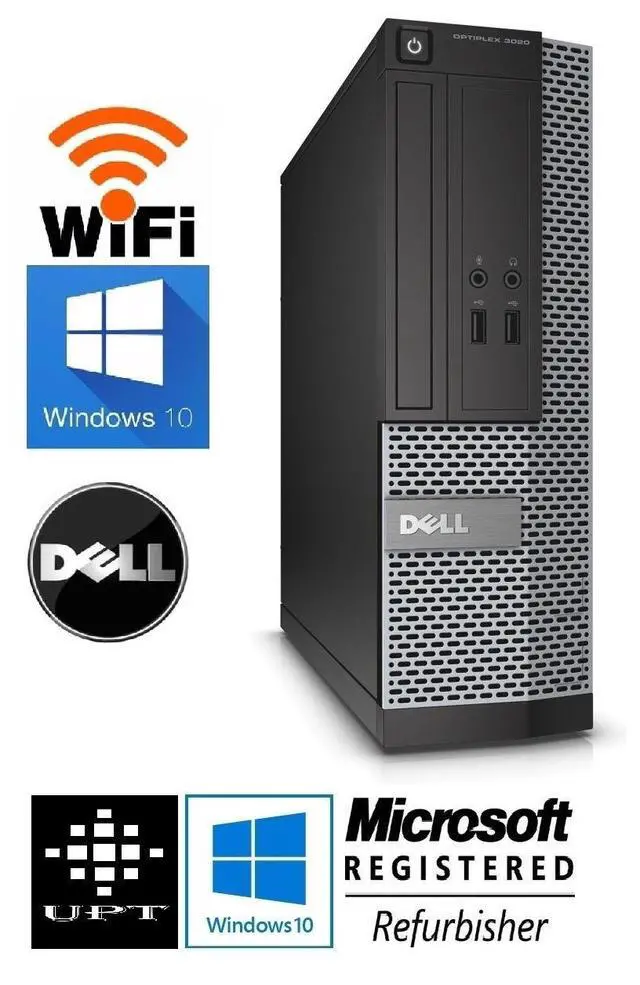Alt view image 2 of 6 - Dell Desktop PC Computer 500GB Core i3 16GB DUAL 19" LCD Monitor WiFi Windows 10