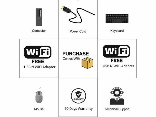 Alt view image 4 of 7 - HP desktop Windows 10 Pro Intel Dual Core 250GB Wi-Fi 8GB Desktop