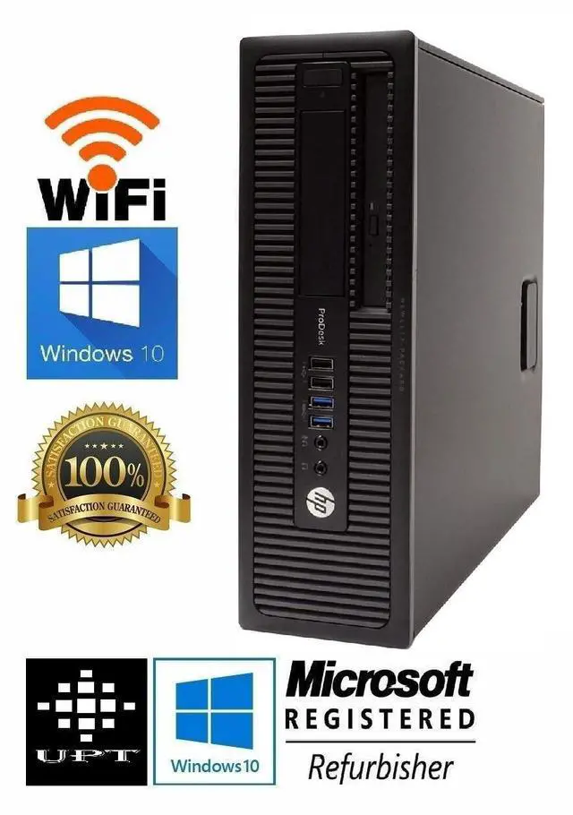 Main image of HP Elite G1 Core i5 Quad Core Desktop Computer PC 8GB Large 2TB Windows 10 WiFi