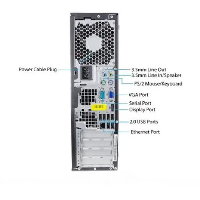 Alt view image 7 of 7 - HP Computer 250GB Win 7 Professional Core I5 Quad 3.1GHz 8GB RAM DVD/RW Desktop