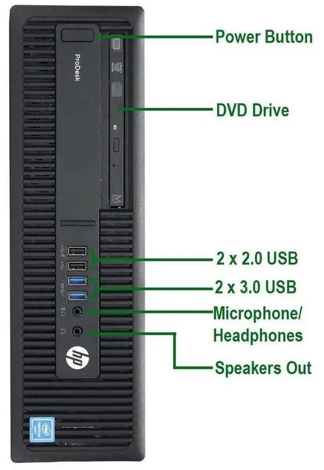 Alt view image 3 of 7 - HP Business Class Windows 10 Dual Core 160GB DVD/RW Wi-Fi 8GB Desktop