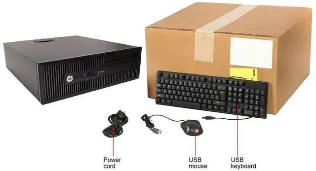 Alt view image 7 of 7 - hp Desktop PC Computer i5 Quad Core 8GB DUAL 19" LCD Monitor Windows 10 500GB