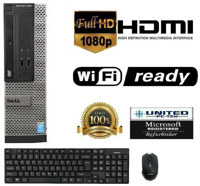 Main image of Dell Optiplex Windows 10 Pro Core I5 Quad Core 1TB, 8GB HDMI/VGA WiFi