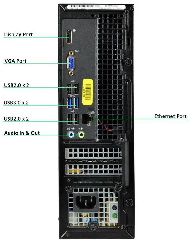 Alt view image 3 of 7 - Dell OptiPlex 3020 SFF Intel i3-3.5GHz 8GB RAM 500GB Win 10 USB 3.0 Desktop WIFI
