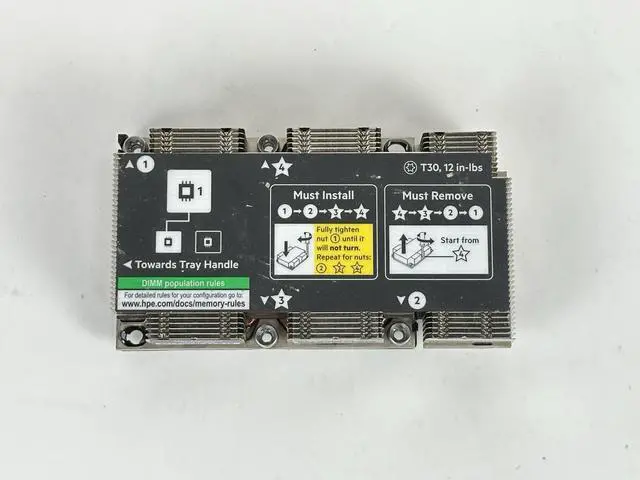 Alt view image 4 of 6 - HP ProLiant XL170r XL190r Gen10 CPU1 Heatsink 869836-002 880011-002