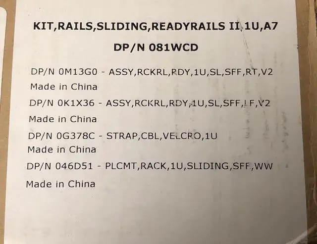 Main image of Dell 1U Sliding Rail Type A7 Kit R320 R330 R430 R440 R620 R630 R640 NX3300 NX400