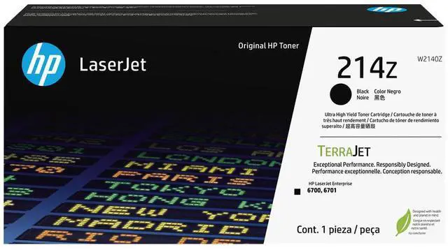 Main image of HP 214Z Ultra High Yield Black Original LaserJet Toner Cartridge, Average