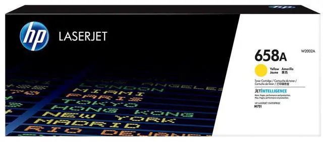 Main image of HP 658A Yellow Original LaserJet Toner Cartridge, ~6,000 pages, W2002A