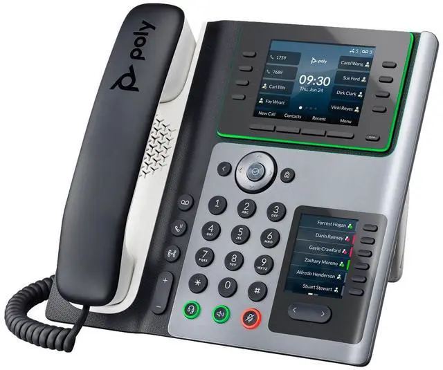 Alt view image 2 of 4 - Poly Edge E450 IP Phone and PoE-enabled