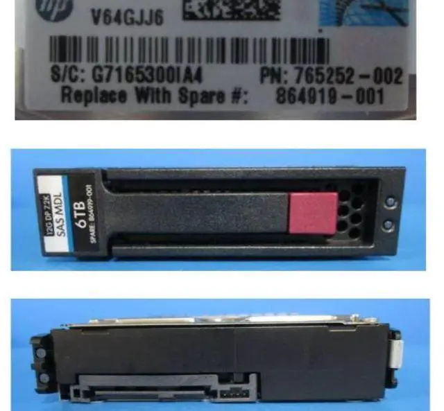 Main image of - 864919-001 - HPE 6TB 12G 7.2K RPM 3.5IN LFF HDD OPT: (864262-B21)