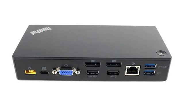 Alt view image 3 of 7 - Lenovo ThinkPad USB-C Laptop Docking Station 40A9 DK1633 w/ Power adapter (OC)