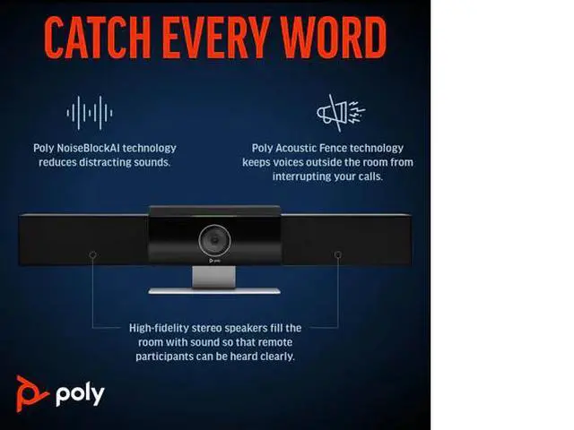 Alt view image 7 of 7 - Poly Studio USB Video Bar
