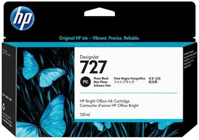 Main image of HP 727 130-ml Photo Black DesignJet Ink Cartridge, B3P23A