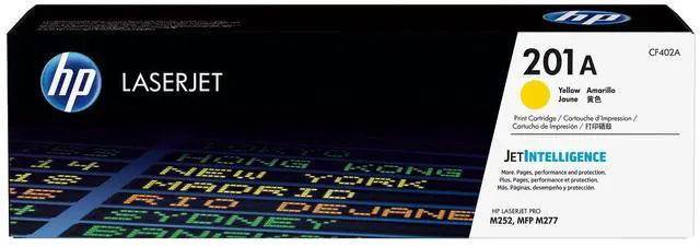 Main image of HP 201A Yellow Original LaserJet Toner Cartridge, ~1,330 pages, CF402A