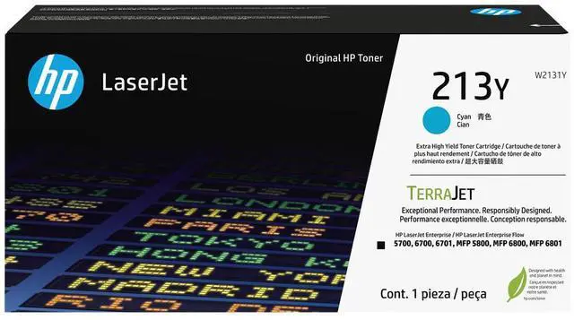 Main image of HP 213Y Extra High Yield Cyan Original LaserJet Toner Cartridge, ~12,000 pages,