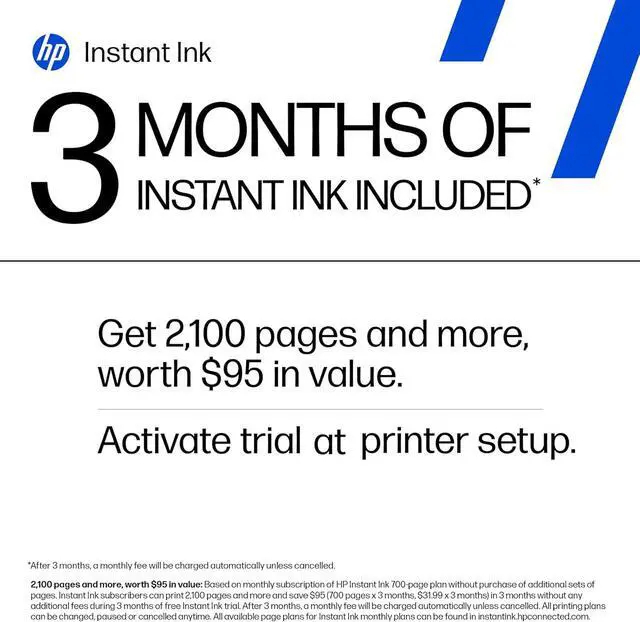 Alt view image 5 of 7 - HP OfficeJet Pro 9730e Wide-format Printer with 3 Months of Instant Ink for