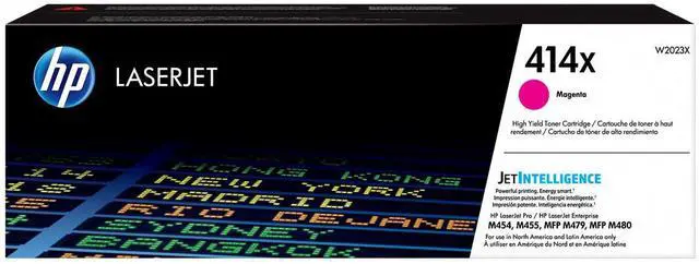 Main image of HP 414X High Yield Magenta Original LaserJet Toner Cartridge, ~6,000 pages,