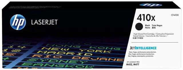 Main image of HP 410X High Yield Black Original LaserJet Toner Cartridge, ~6,500 pages, CF410X