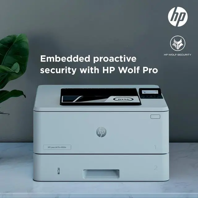 Alt view image 6 of 7 - HP LaserJet Pro 4001n Laser Printer, Black And White Mobile Print Up to 80,000
