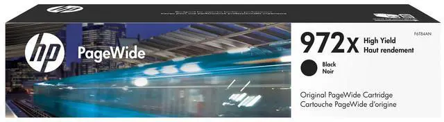 Main image of HP 972X High Yield Black Original PageWide Cartridge, ~10,000 pages, F6T84AN