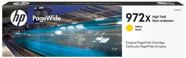 Main image of HP 972X High Yield Yellow Original PageWide Cartridge, ~7,000 pages, L0S04AN