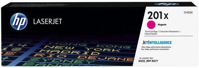 Main image of HP 201X High Yield Magenta Original LaserJet Toner Cartridge, ~2,300 pages,