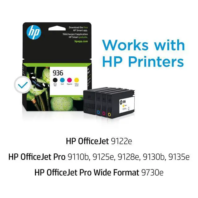Alt view image 4 of 6 - HP 936 CMYK Original Ink Cartridge 4-Pack, ~1,250 pages, 6C3Z5LN